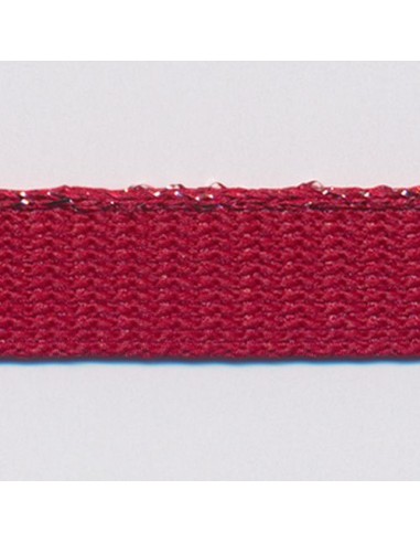 Ultra-Fine Lame Knit Piping 123 Scarlet solde