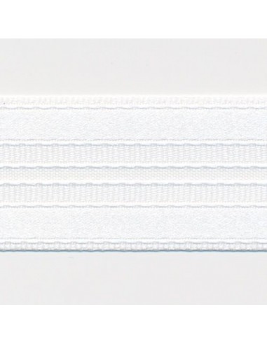 Stripe Satin Ribbon 01 White Le MVP de beaucoup