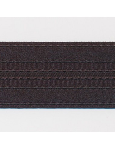 Stripe Satin Ribbon 142 Coffee Brown Comparez et commandez 