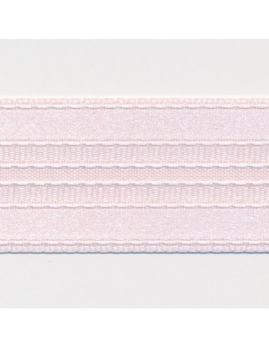 Stripe Satin Ribbon 146 White Purple destockage