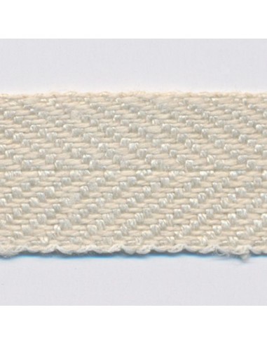 Linen Herringbone Ribbon 48 Silver pas cher 