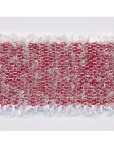 Shaggy Grosgrain Ribbon 43 Garnet & White pas cher chine