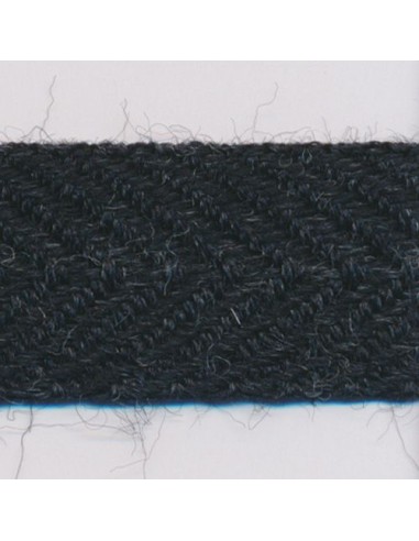 Wool Herringbone Ribbon 105 Steel Black acheter en ligne