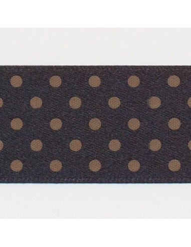 Dot Print Ribbon (Double-Face Satin) 6 Coffee Brown & Caramel suggérées chez