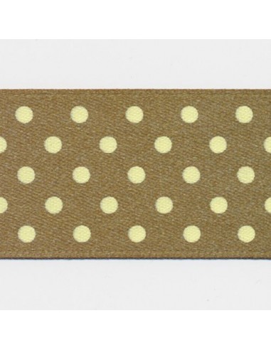 Dot Print Ribbon (Double-Face Satin) 7 Olive & Grapefruit Comment ça marche