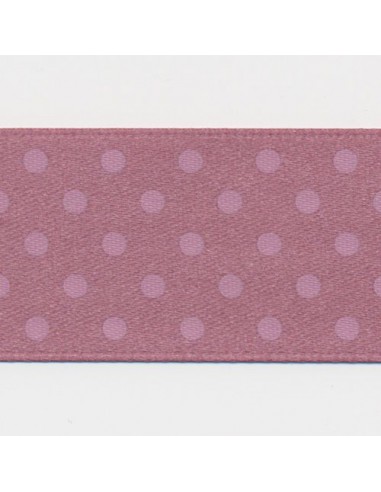 Dot Print Ribbon (Double-Face Satin) 11 Plum & Rose 2024