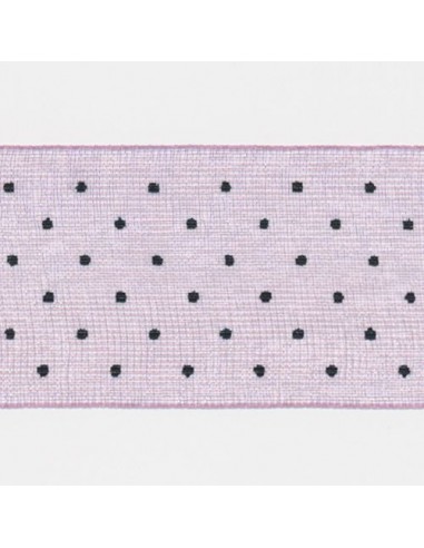 Dot Print Ribbon (Organdy) 5 Violet & Black l'évolution des habitudes 