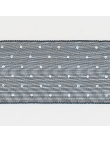 Dot Print Ribbon (Organdy) 11 Black & White online