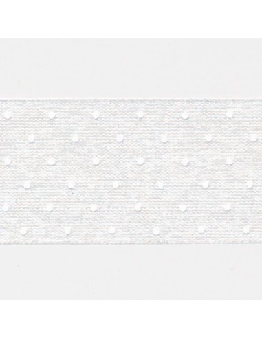 Dot Print Ribbon (Organdy) 20 White de technologie